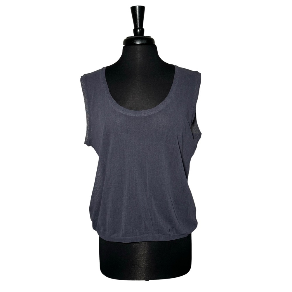 Daisy & Clover Blue Sleeveless Sheer Tank Top Size Large